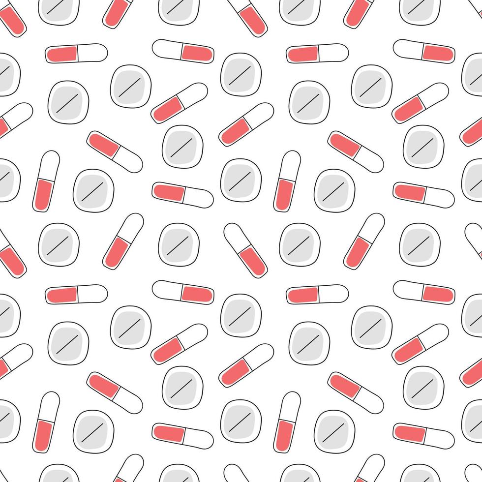 pattern of pills vector