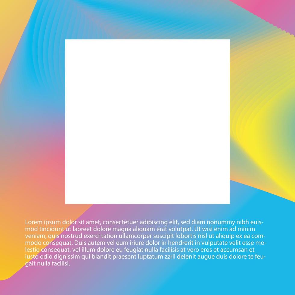 Colorful gradient abstract background. Suitable for social media post template vector