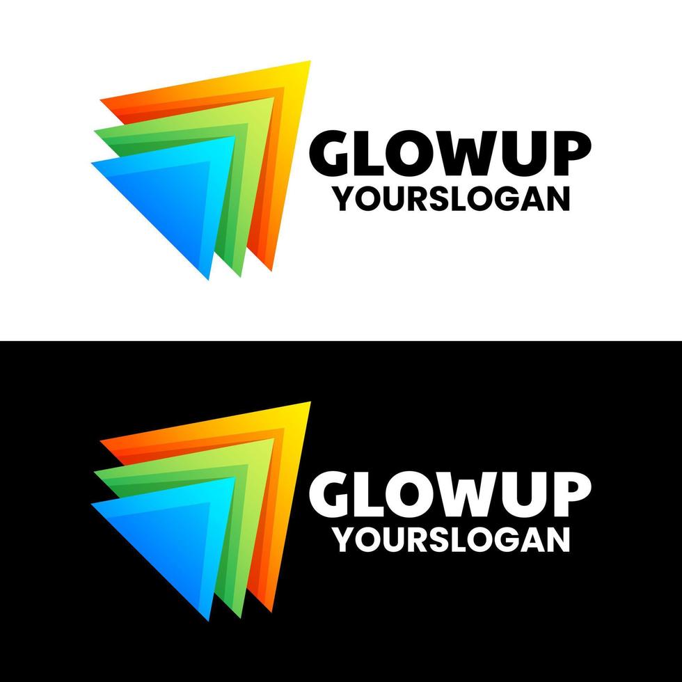 double arrows gradient  logo design vector