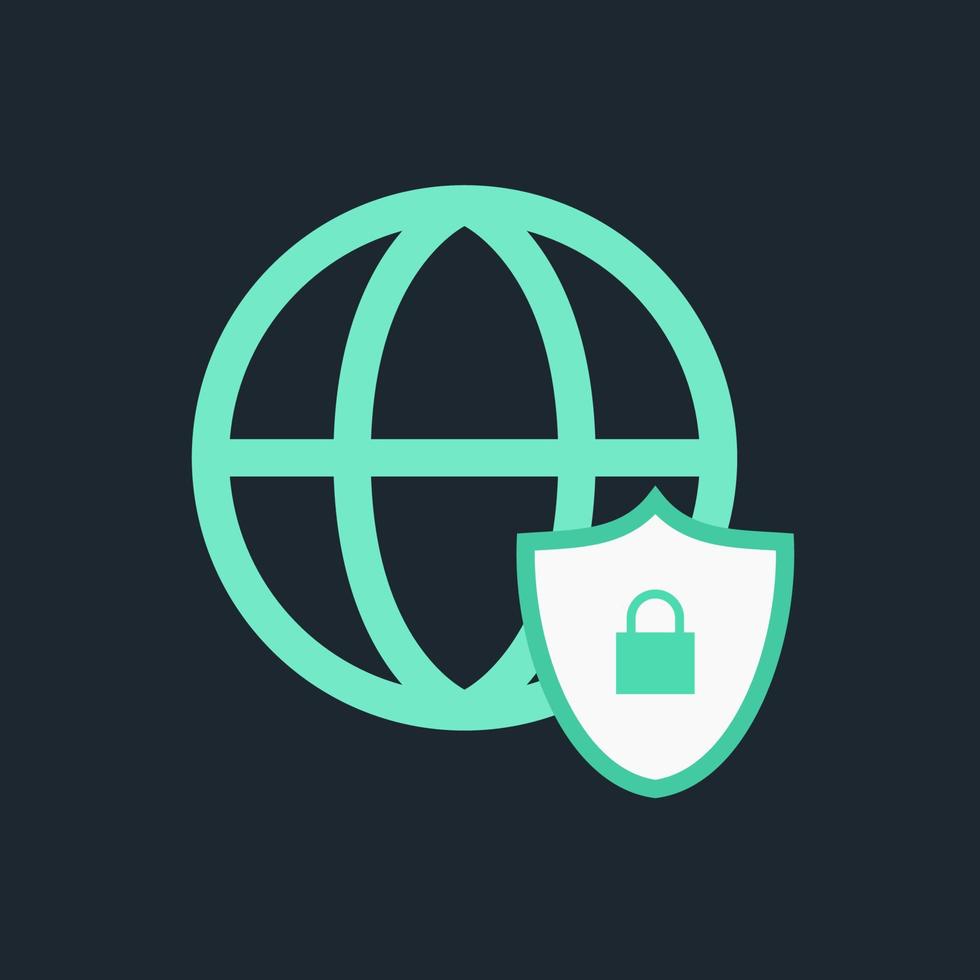 Website Security Shield from Hacking Icon Vector Illustration