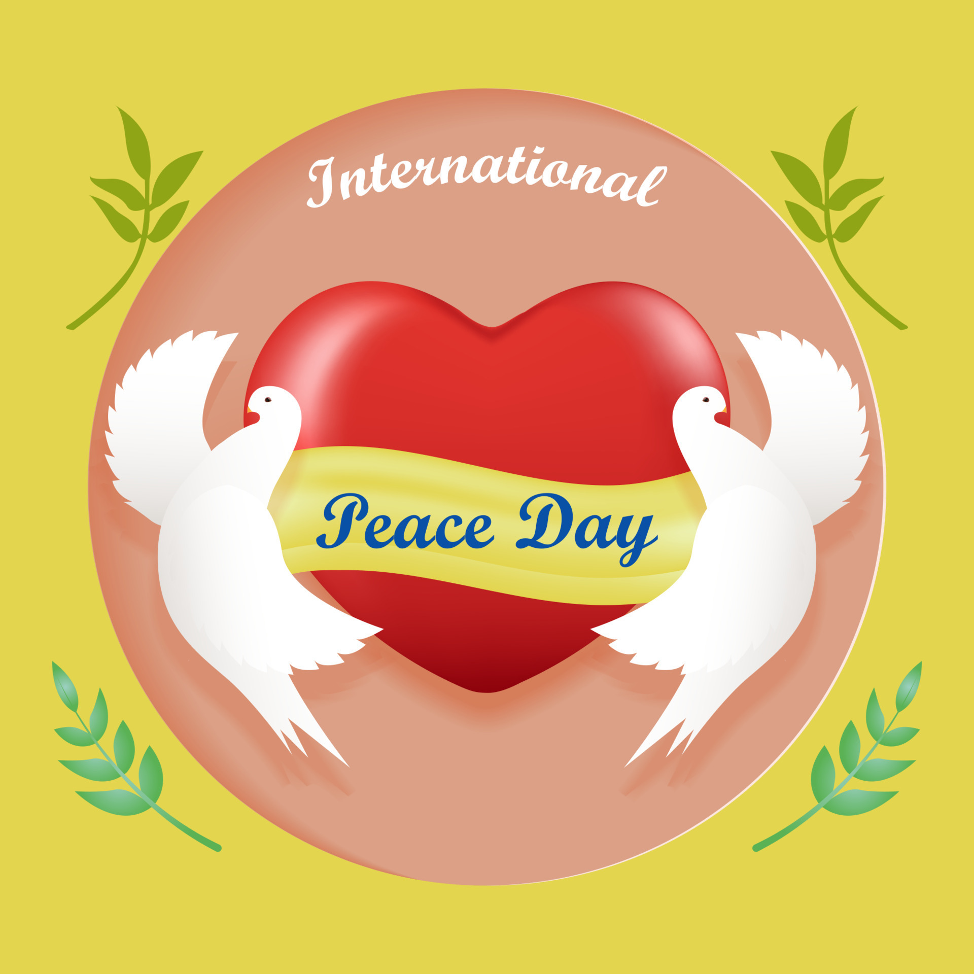 International peace day. Illustration concept with love 9467972 Vector Art at Vecteezy