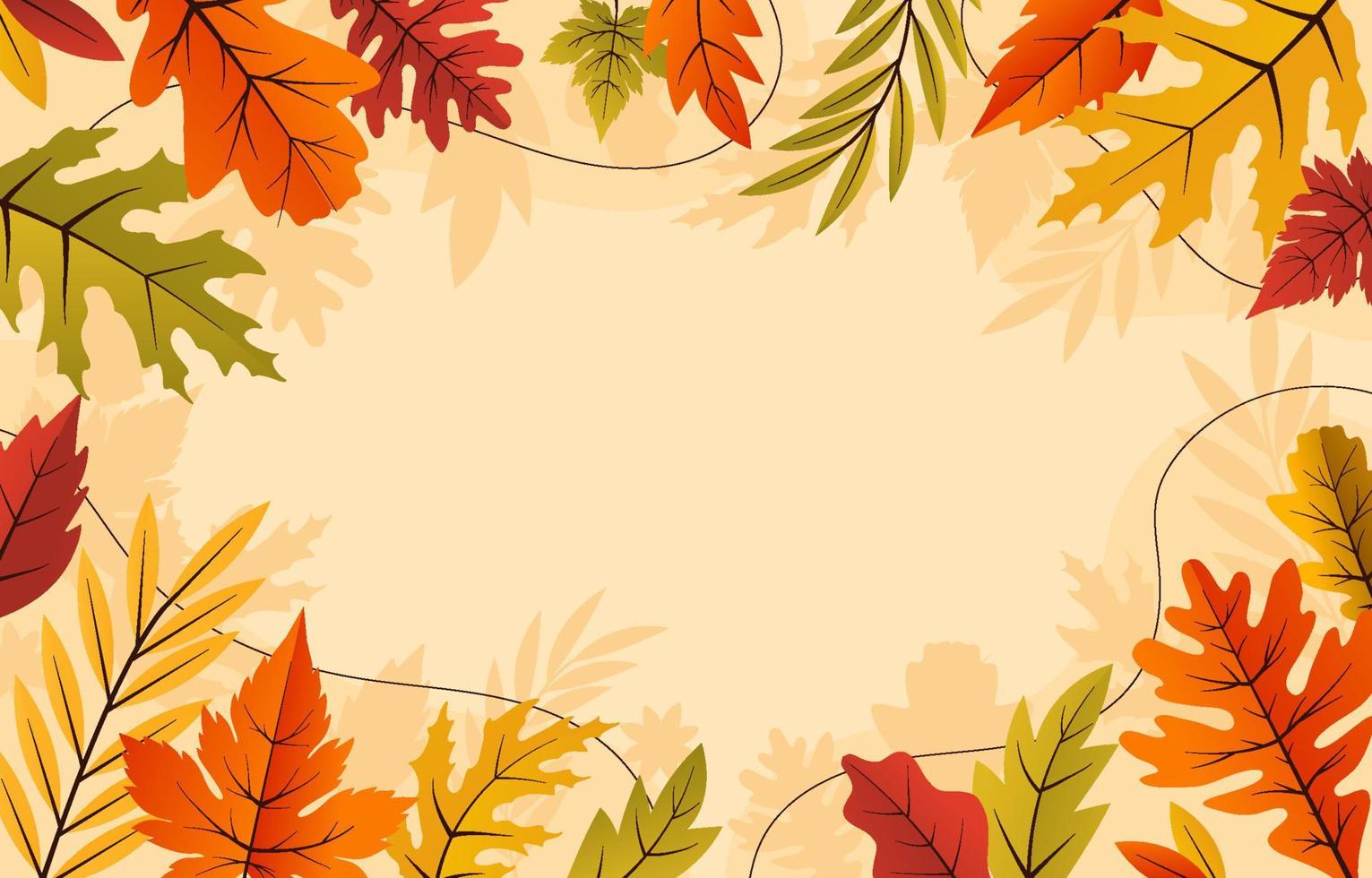 Nature Fall Floral Background vector