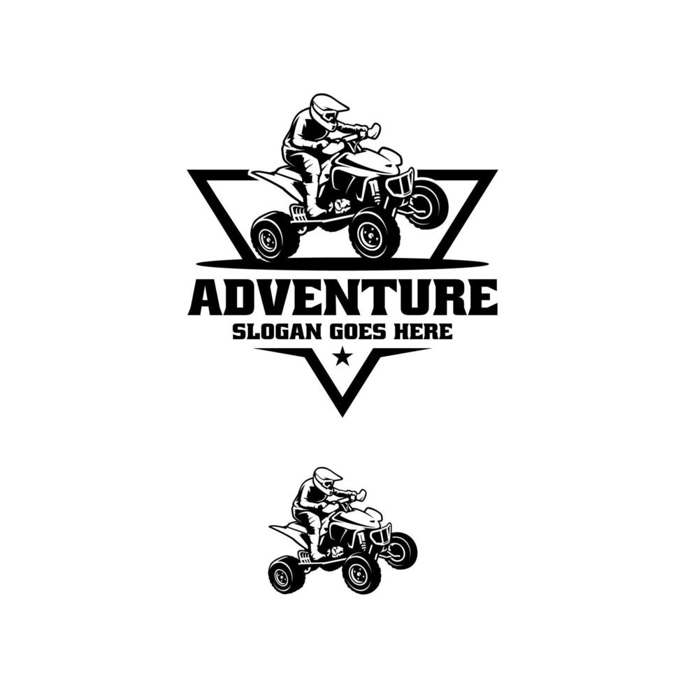 conjunto de vector de logotipo de ilustración de carreras atv