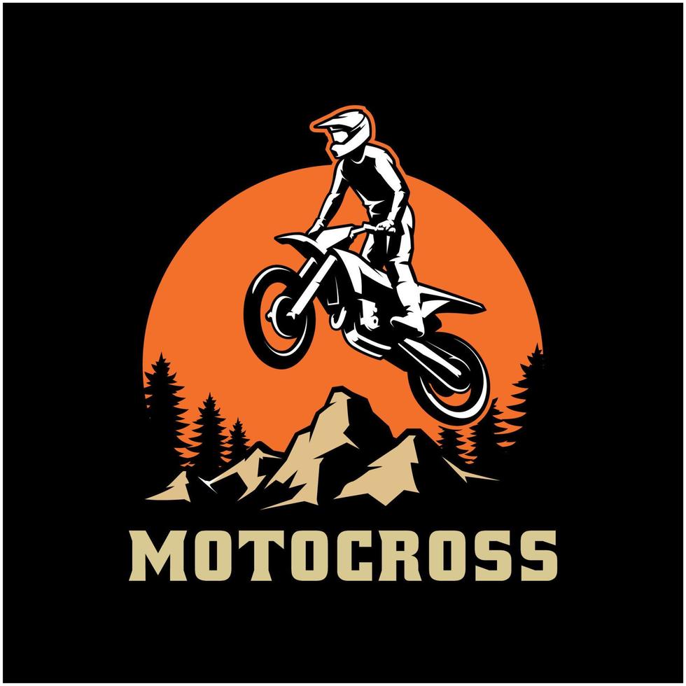 vector de logotipo de ilustración de automovilismo y motocross