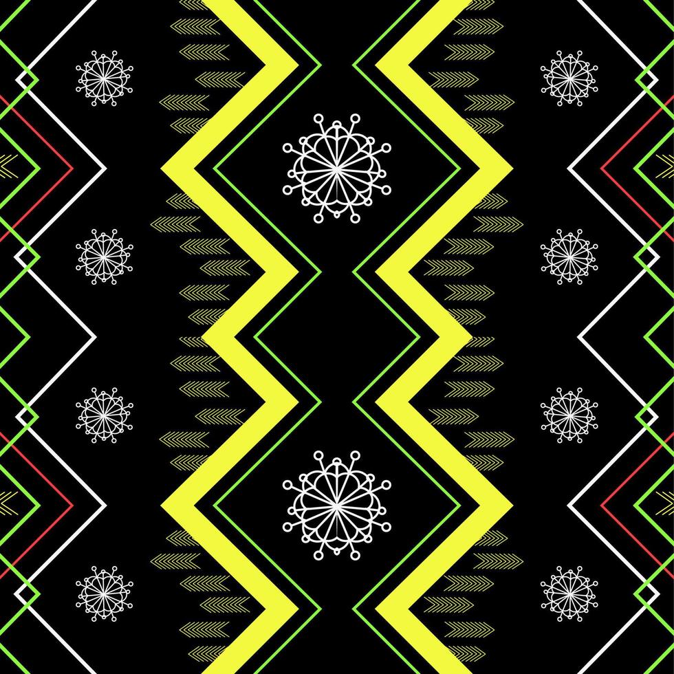 ornamento folclórico geométrico ikat. textura vectorial étnica tribal. patrón de rayas impecable al estilo azteca. Figura bordado tribal. indio, escandinavo, gyp sy, mexicano, patrón popular patrón ikat vector