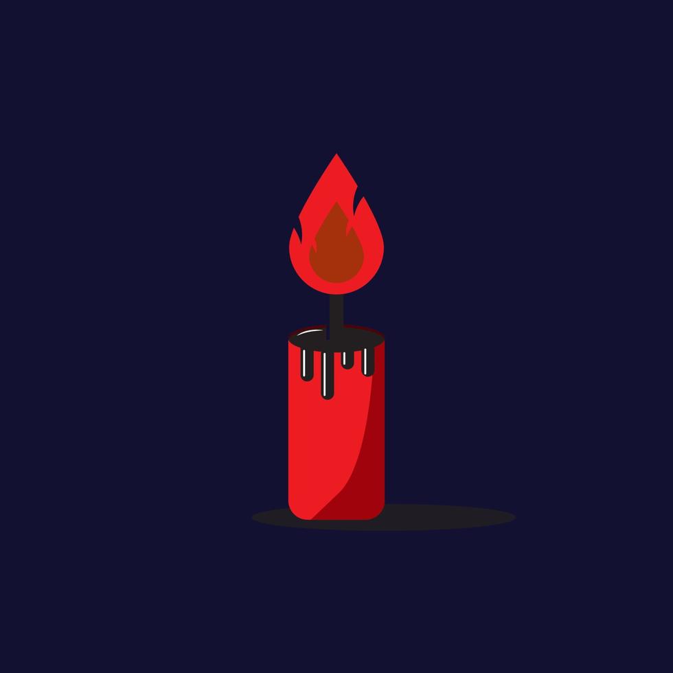 red candle vector