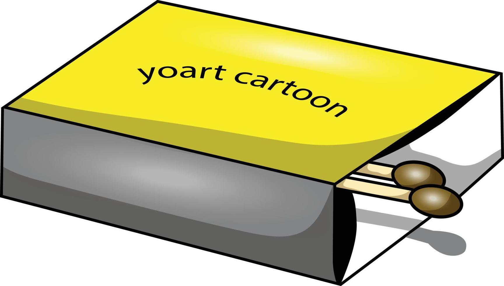 illustration of a wooden matchbox vector