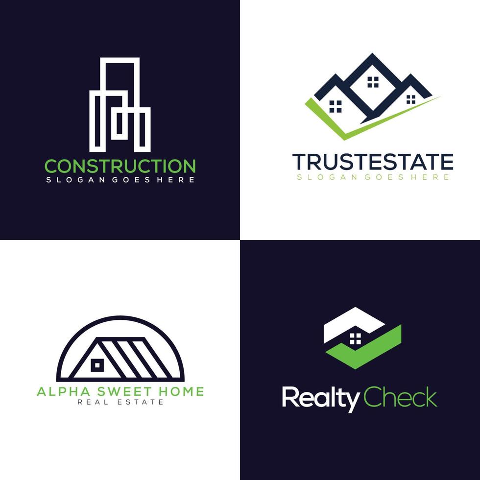 real estate logo template vector