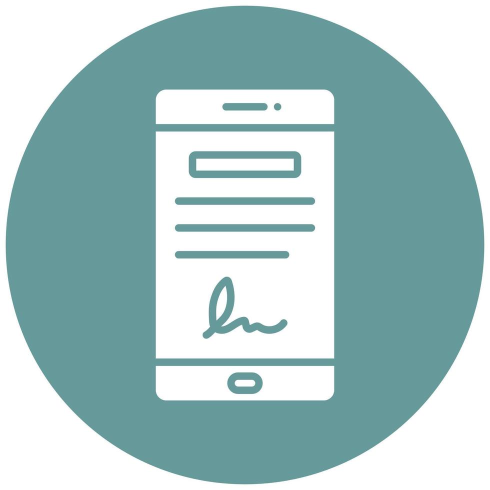 Digital Contract Icon Style vector