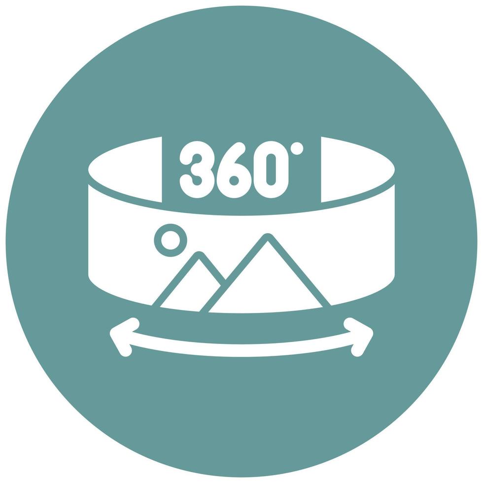 360 Degree Photo Icon Style vector