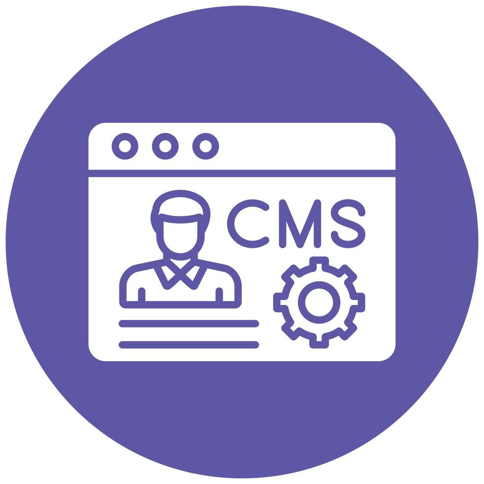 estilo de icono cms vector