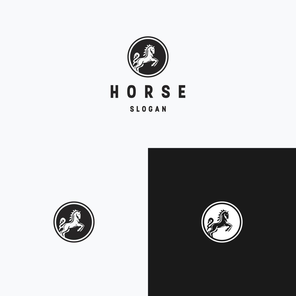 Horse logo icon flat design template vector