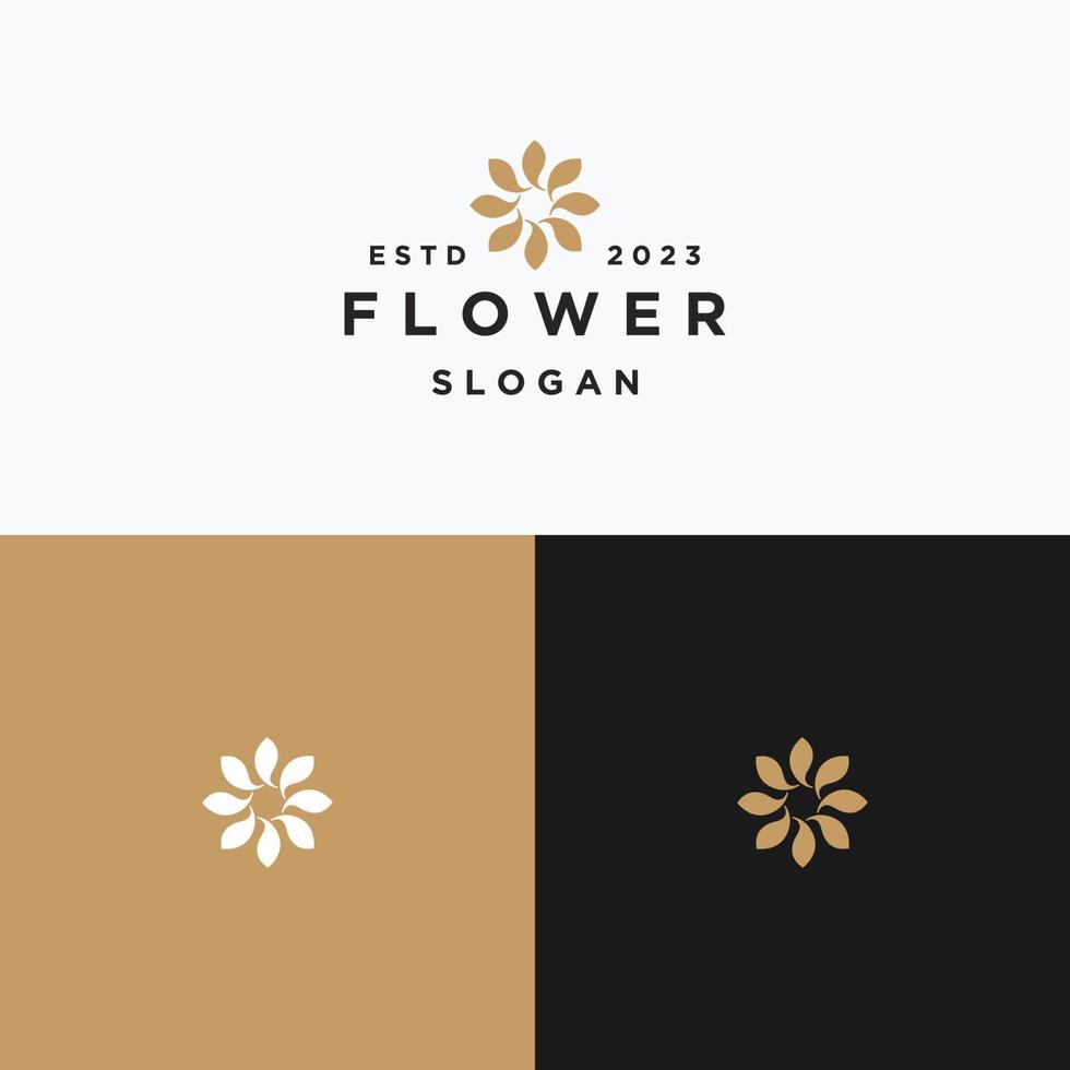 Flower logo icon design template vector illustration