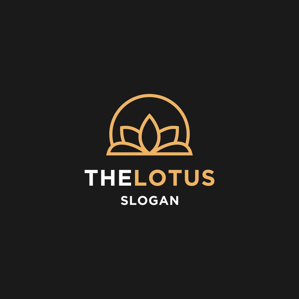 Lotus logo icon flat design template vector
