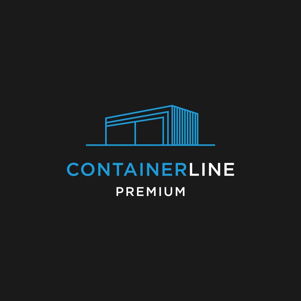 Container logo design template vector