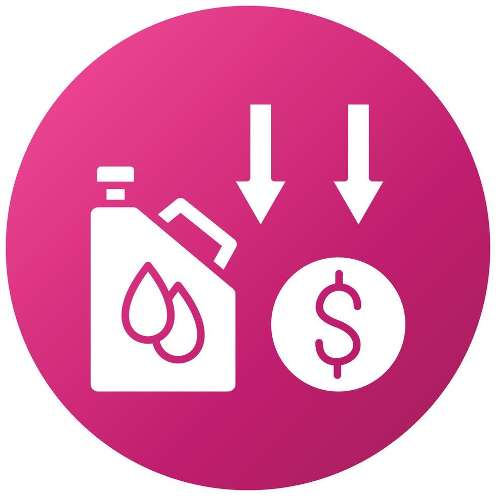 Oil Price Decrease Icon Style vector