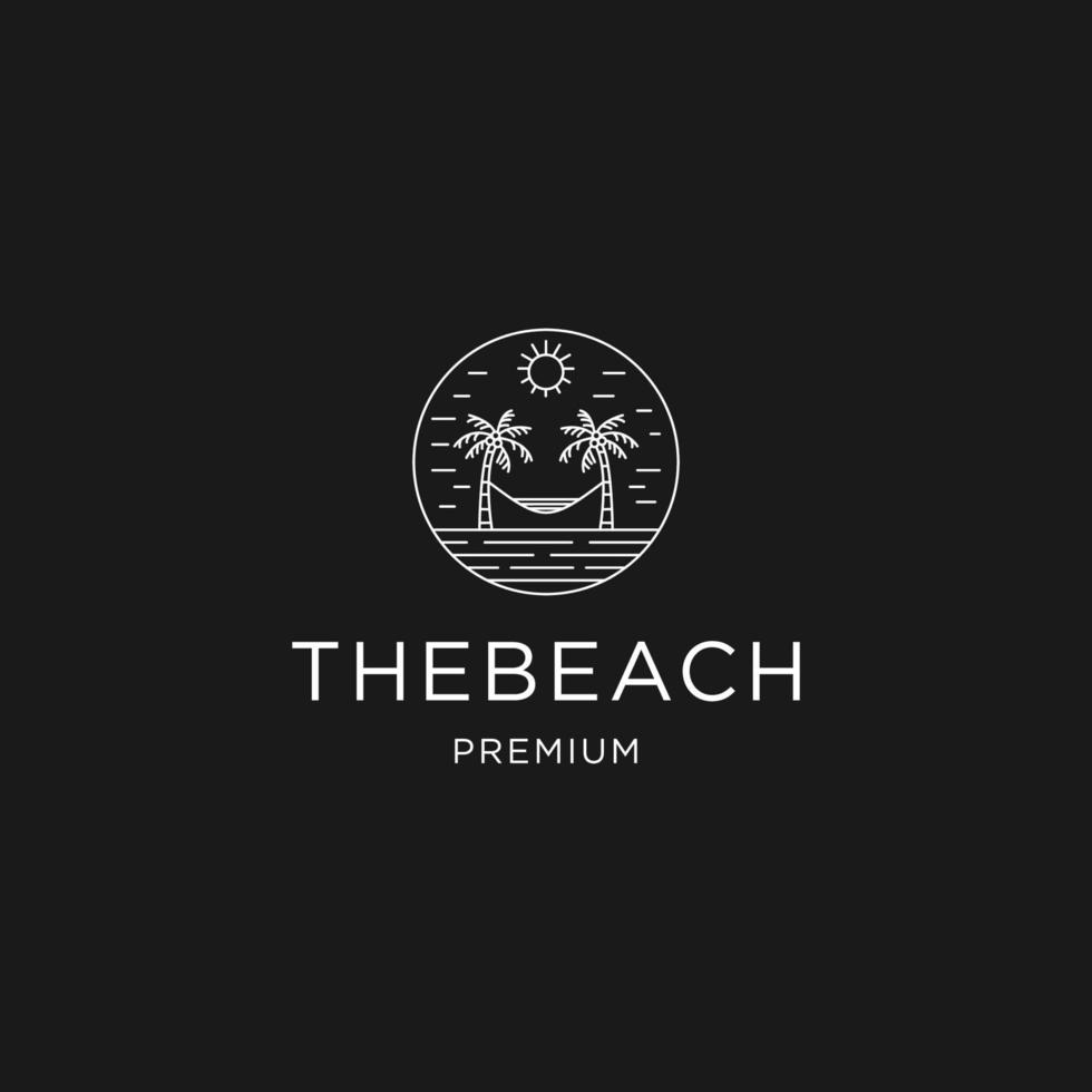 la plantilla de diseño de icono de logotipo de playa vector