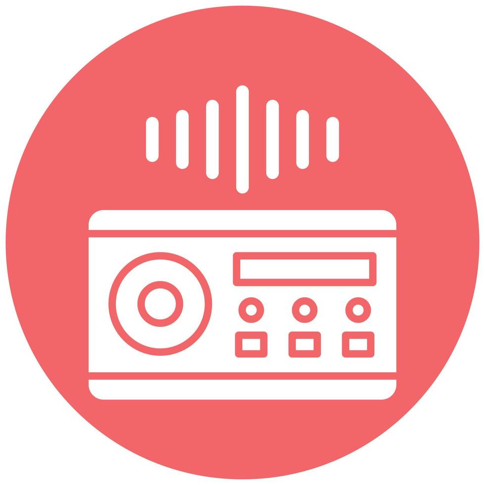Audio System Icon Style vector