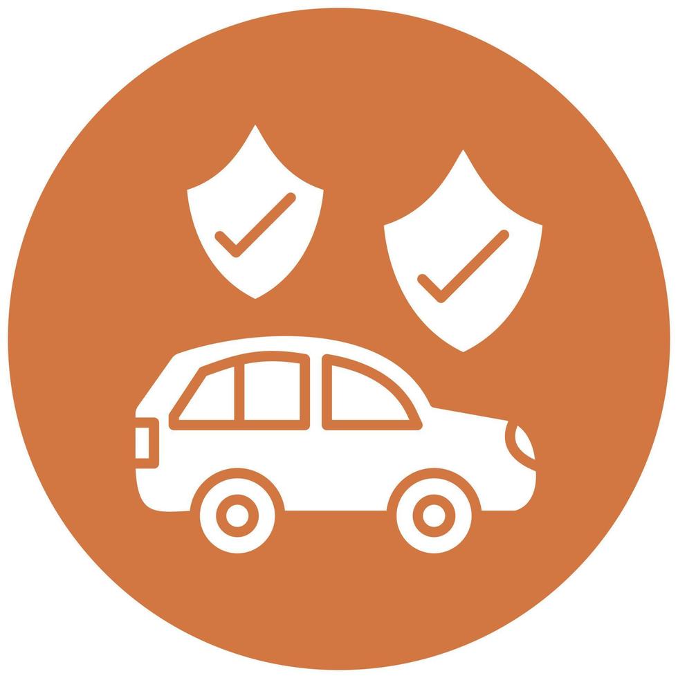 Car Insurance Icon Style vector