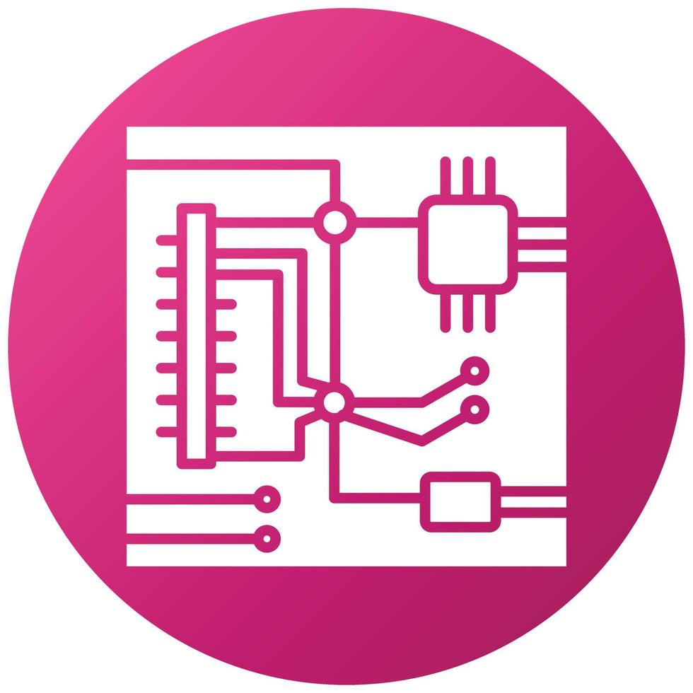 estilo de icono de placa pcb vector