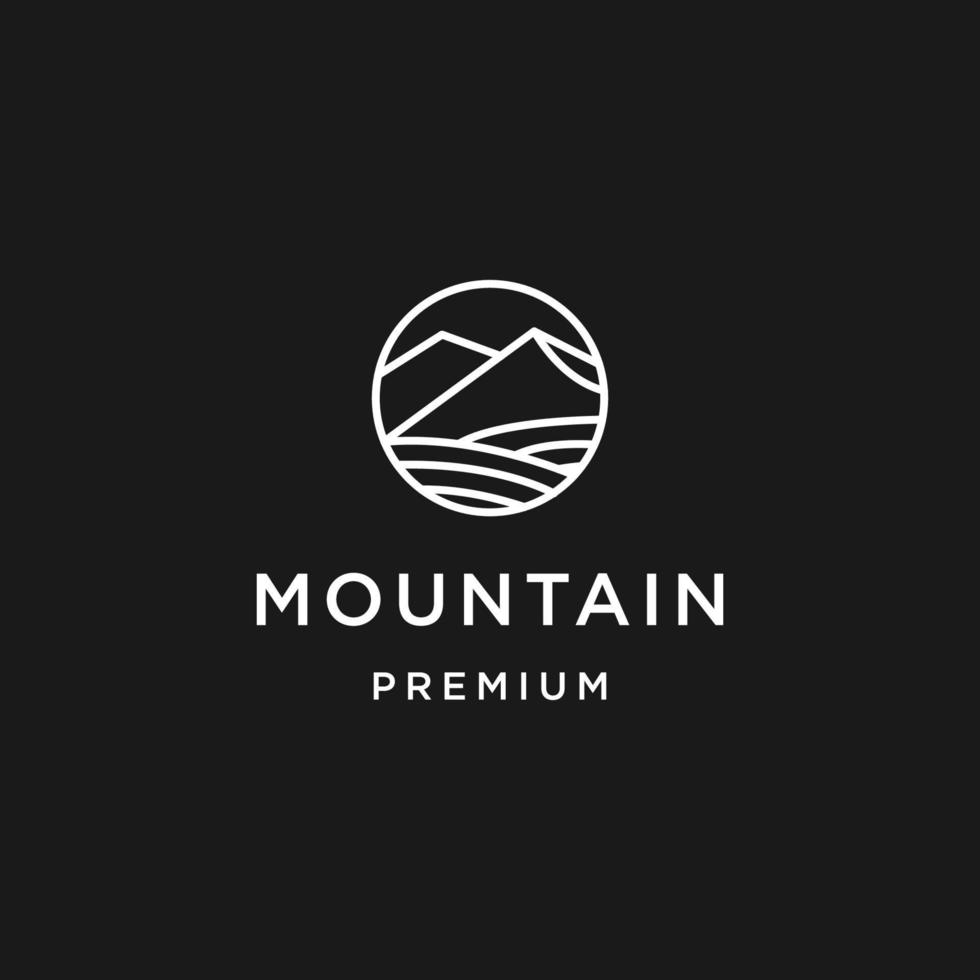 Mountain logo icon flat design template vector