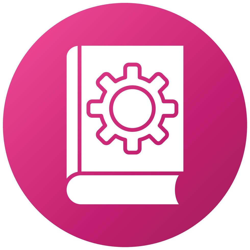 Book Settings Icon Style vector