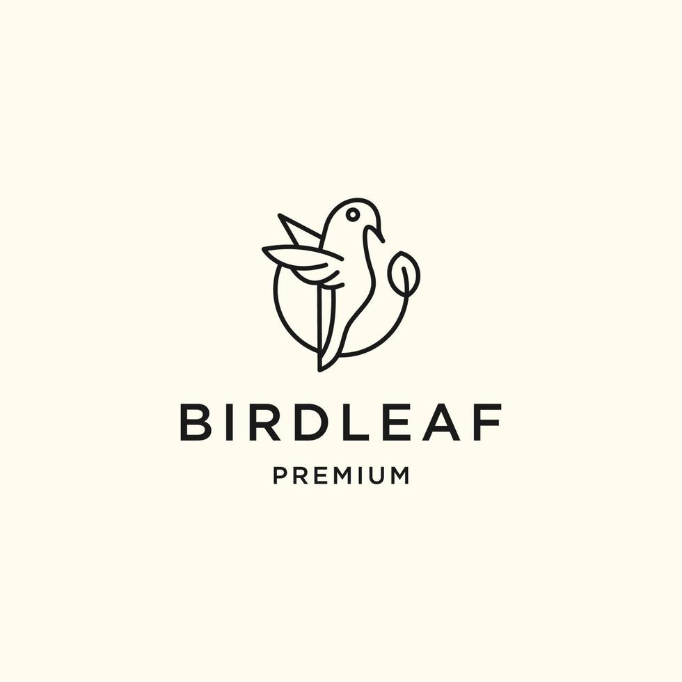 Bird Leaf logo icon design template vector