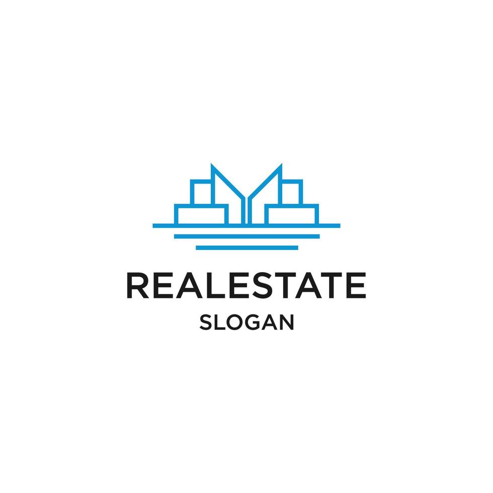 Real Estate logo icon flat design template vector