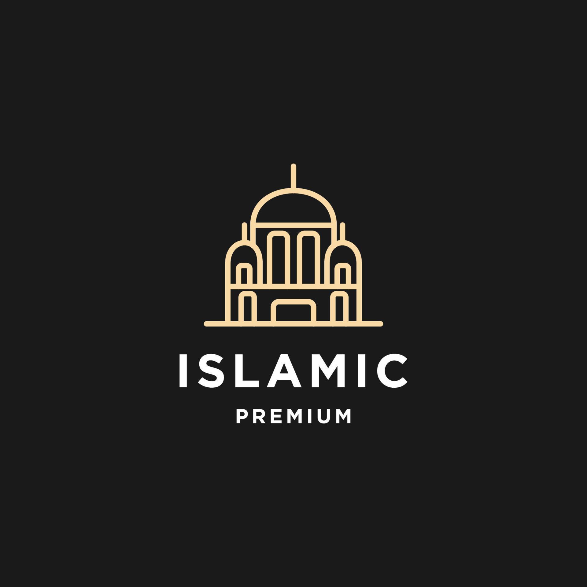 Islamic Gold Color and Luxury Logo Design. Luxury Mosque Logo Design ...