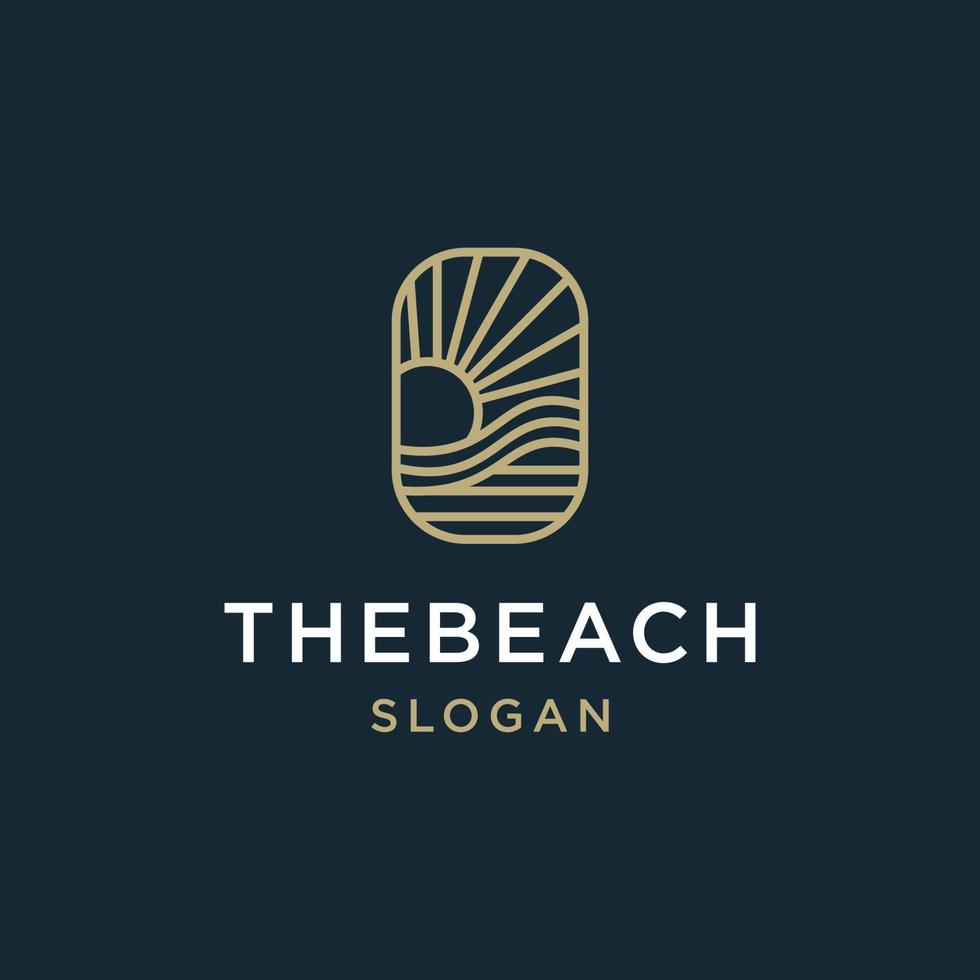 The beach logo icon design template vector illustration