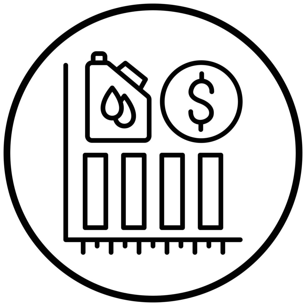 Oil Stock Market Icon Style vector