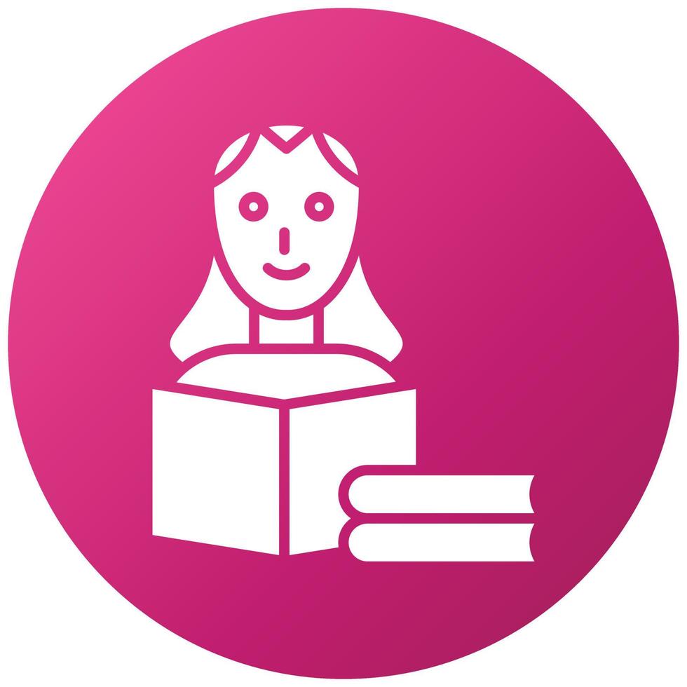 Women Reading Book Icon Style vector