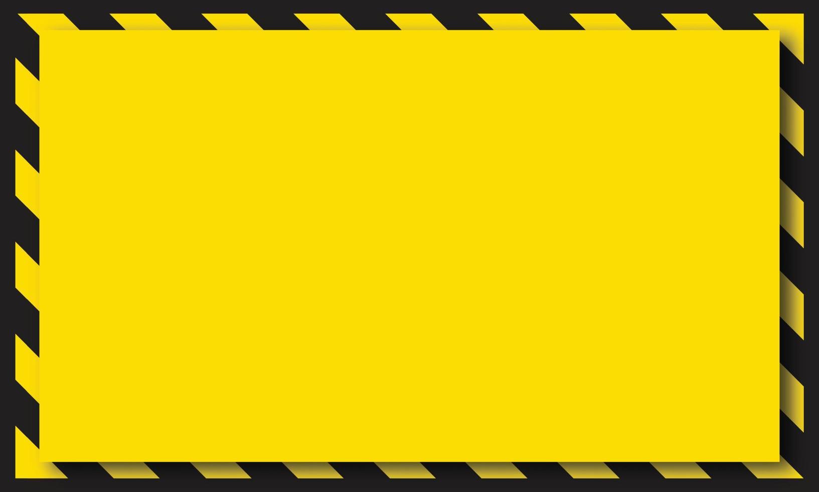 Black and yellow warning line striped rectangular background, yellow and black stripes on the diagonal, a warning to be careful of the potential danger vector template sign border