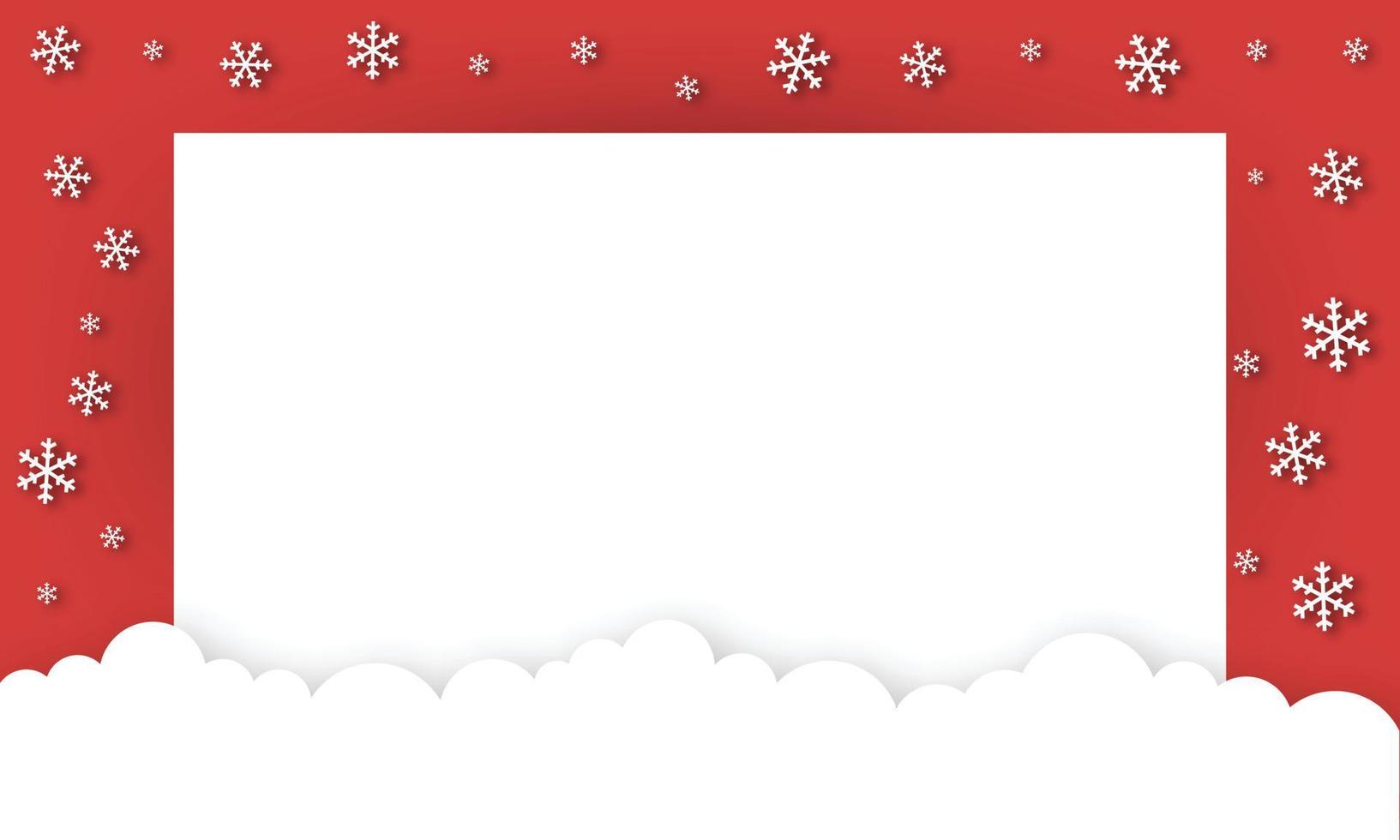 Christmas design frame with empty spaces in the middle. vector