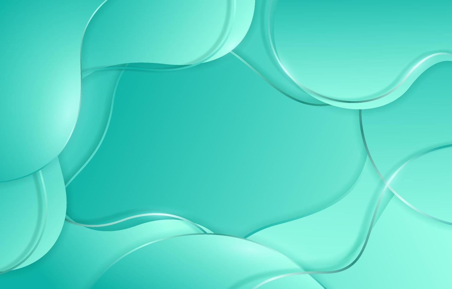 Mint Green Abstract Wave Background vector