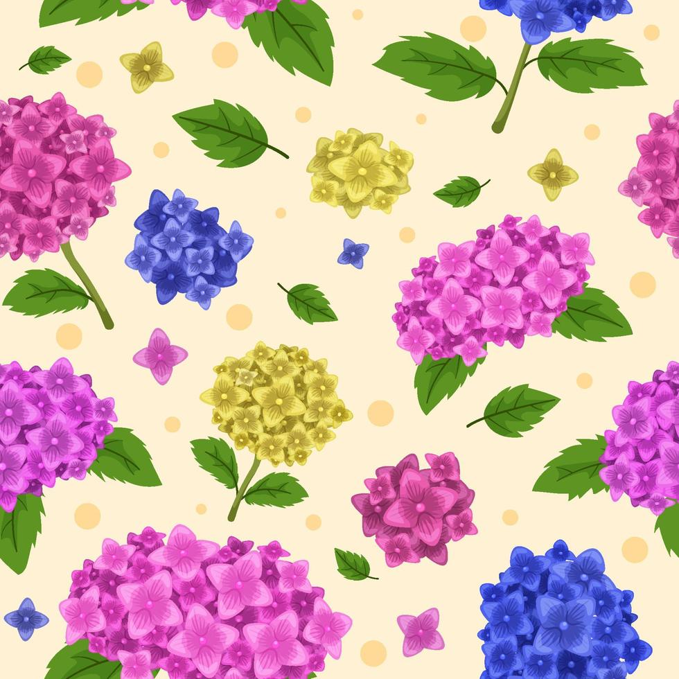 Hydrangeas Seamless Background vector