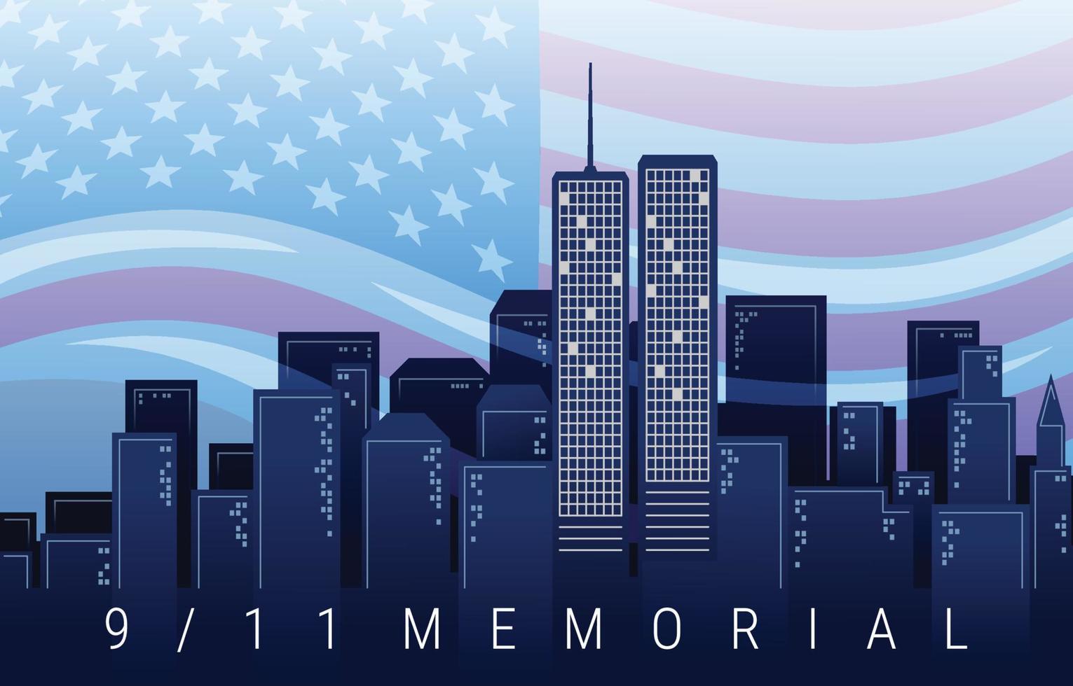 9.11 concepto del día conmemorativo vector