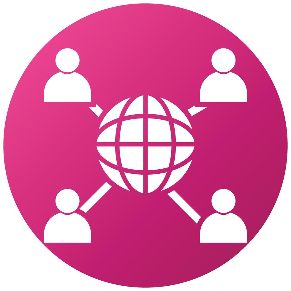 Global Network Icon Style vector