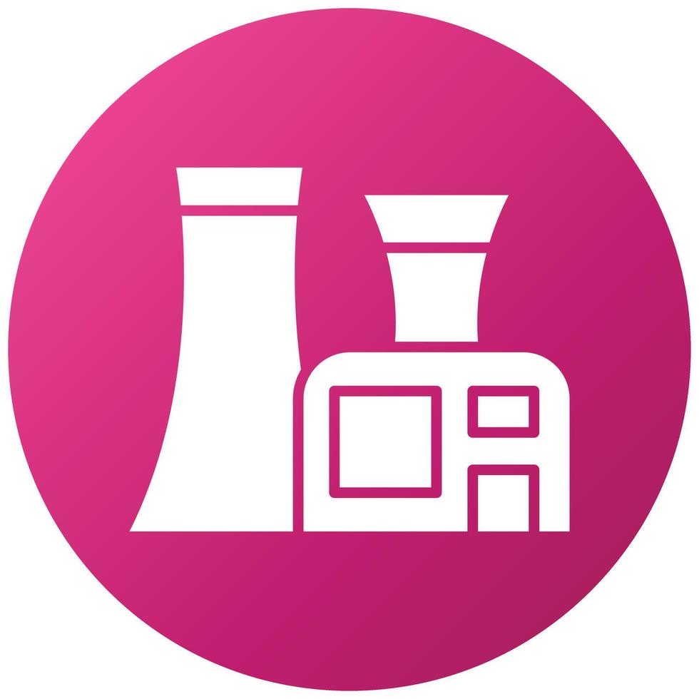 Nuclear Plant Icon Style vector