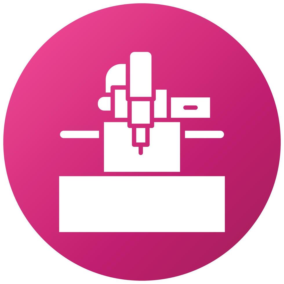 Cnc Machine Icon Style vector