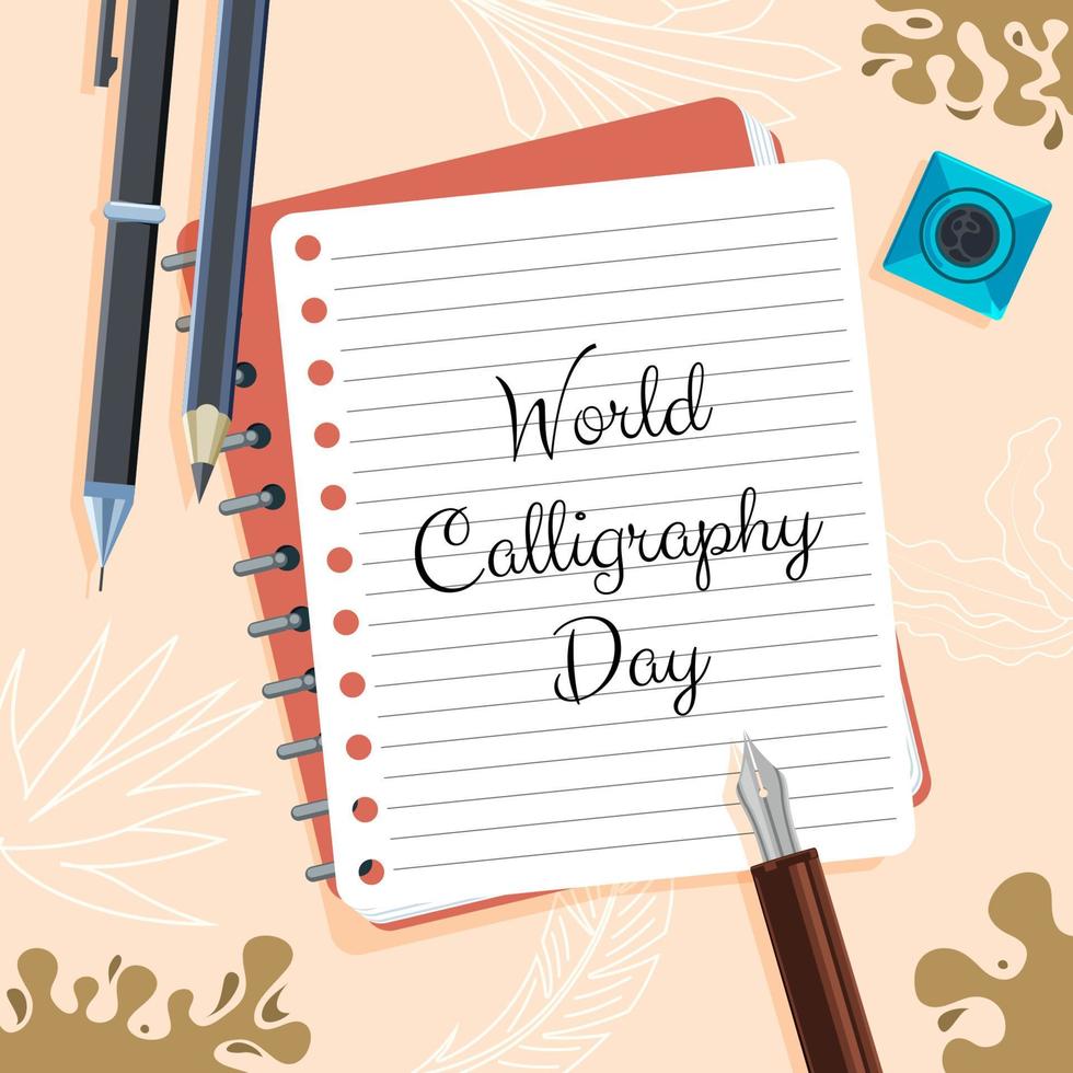 World Calligraphy Day vector