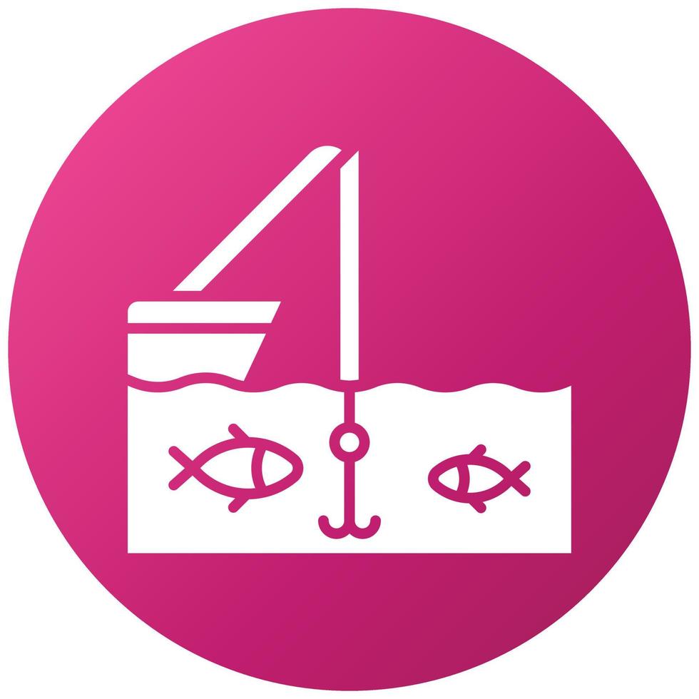 Deep Sea Fishing Icon Style vector