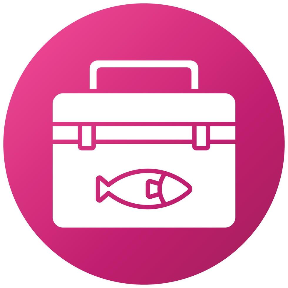 Fish Cooler Icon Style vector