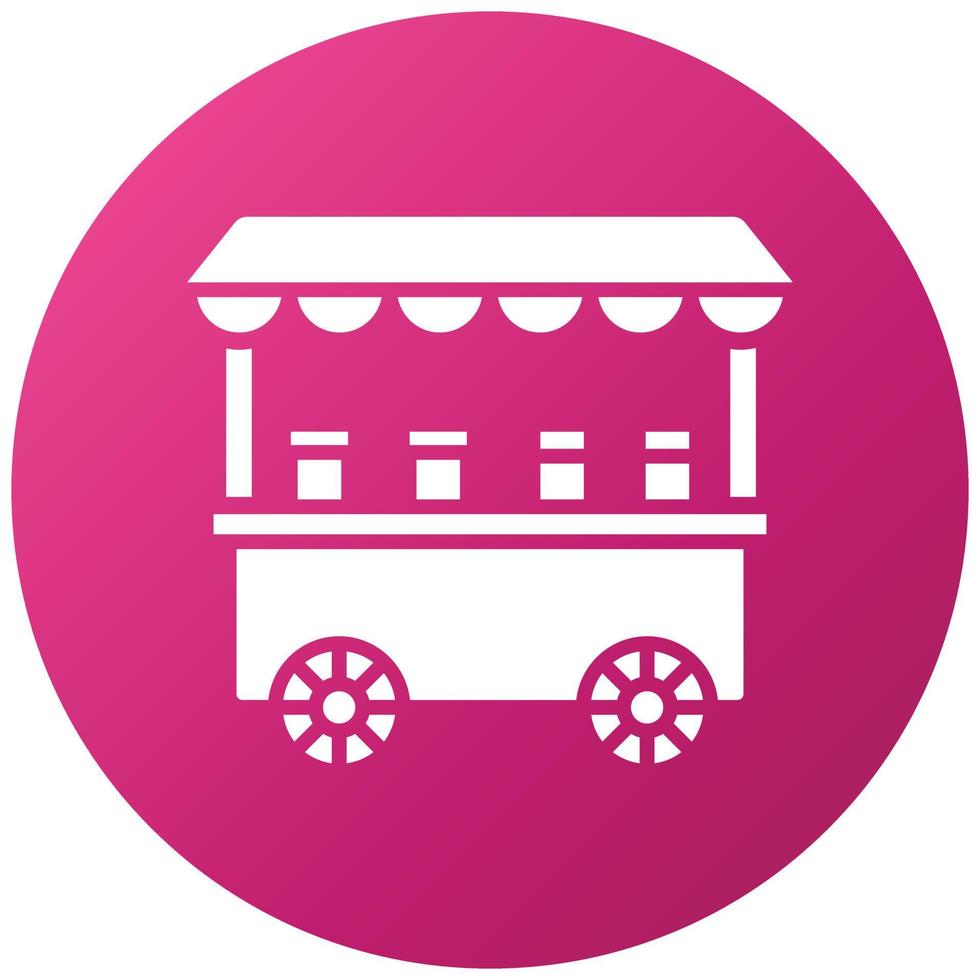 Toffee Apple Stall Icon Style vector