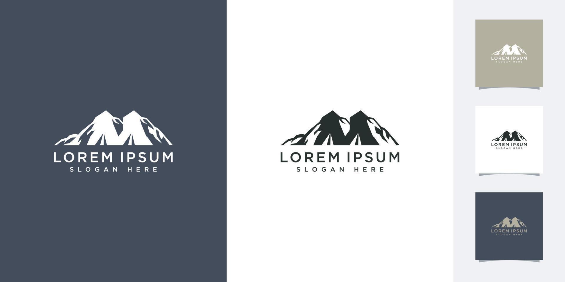 diseño de vector de logotipo de montaña