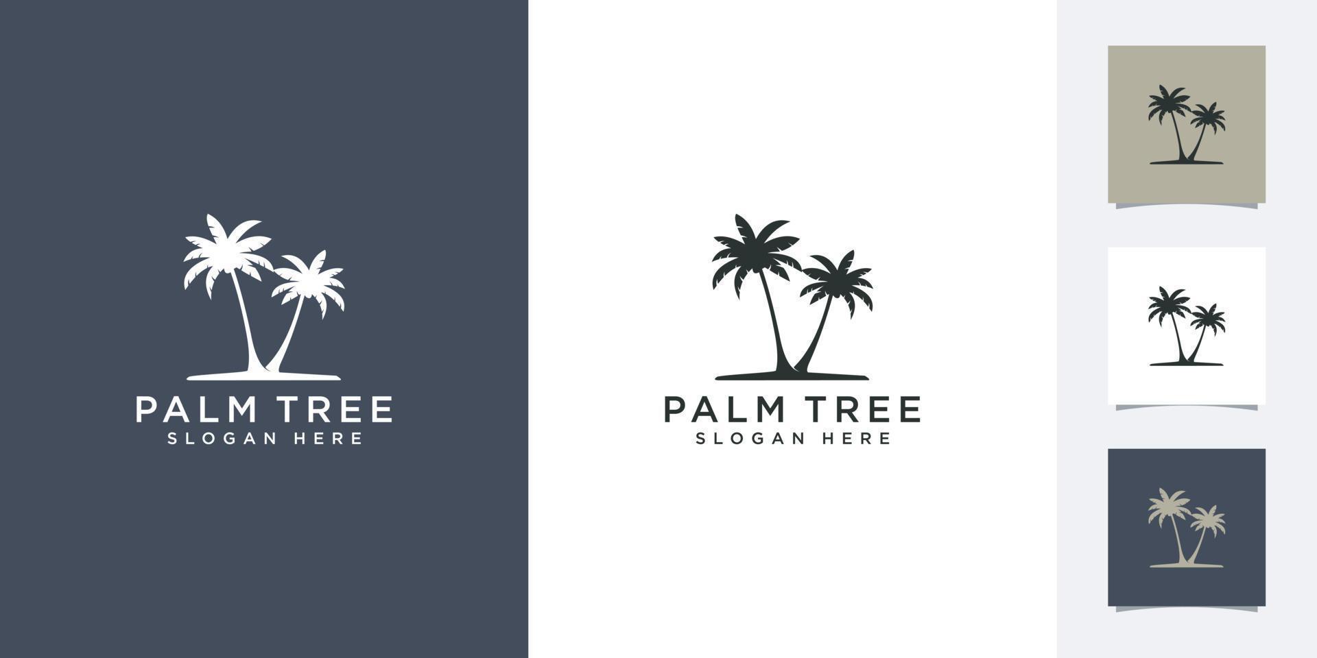 palm tree logo vector design template