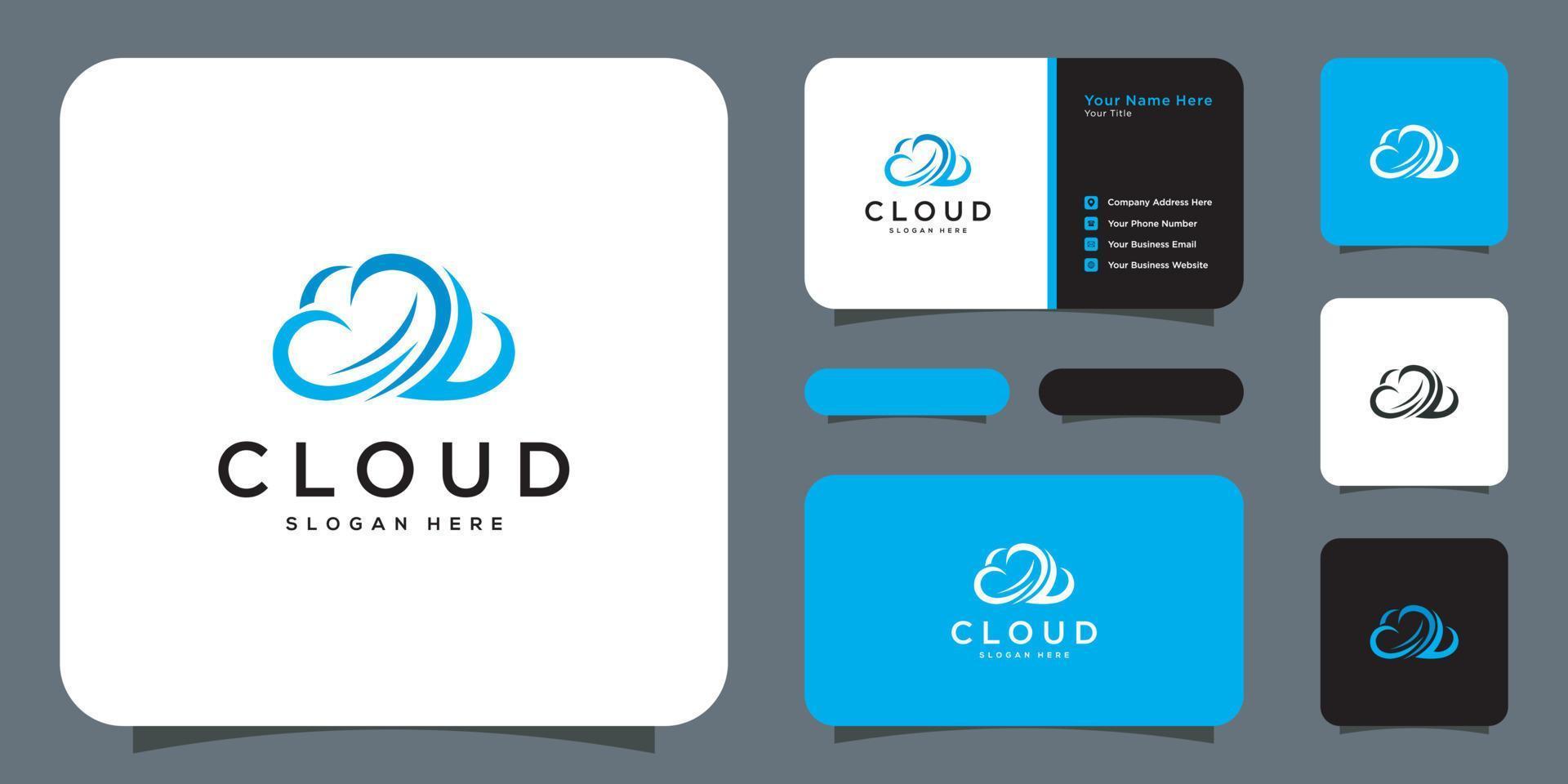cloud technology vector template design