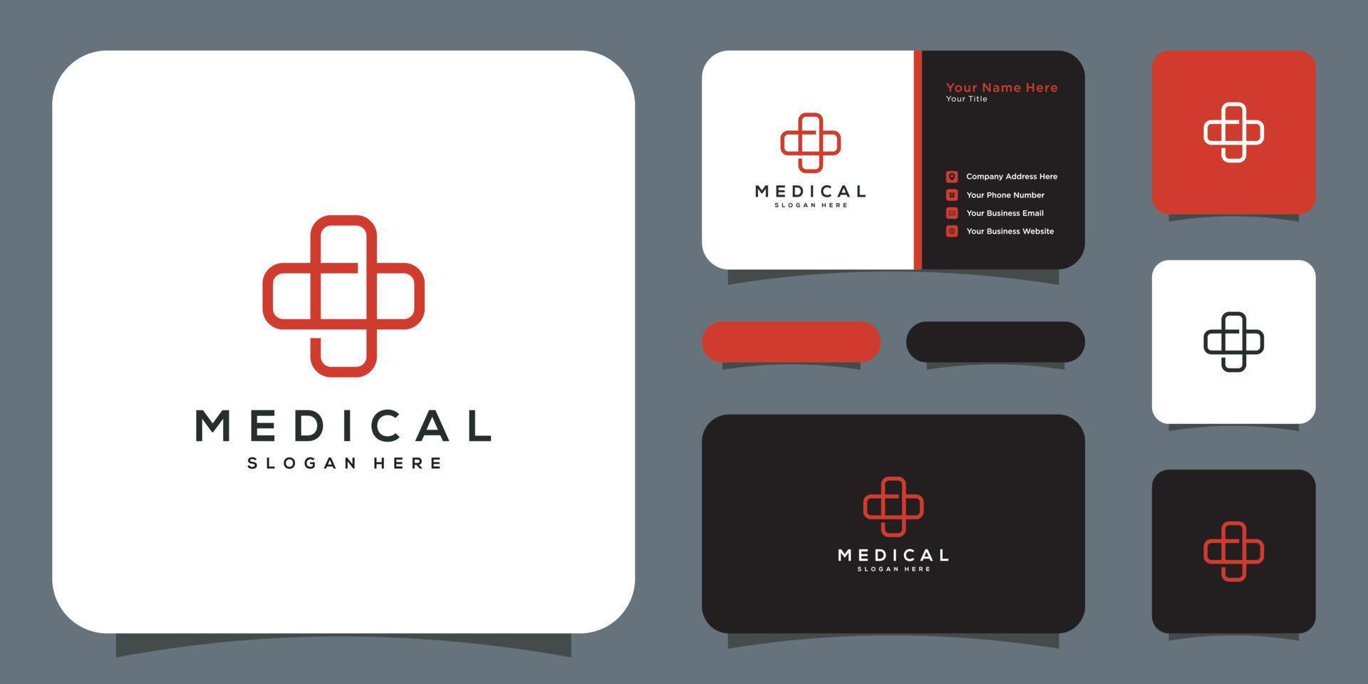 plus icon Medical pharmacy logo vector