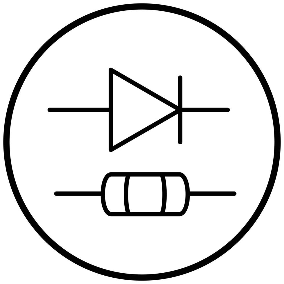 Diode Icon Style vector