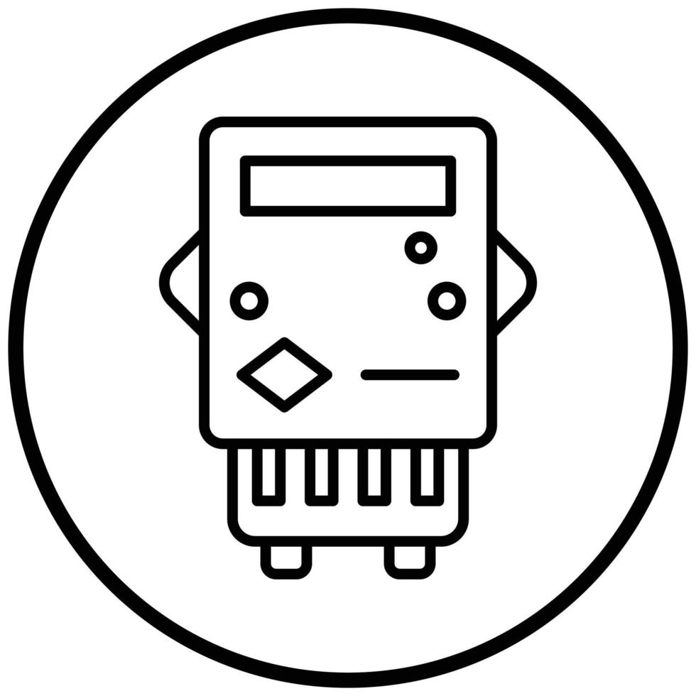 estilo de icono de medidor eléctrico vector